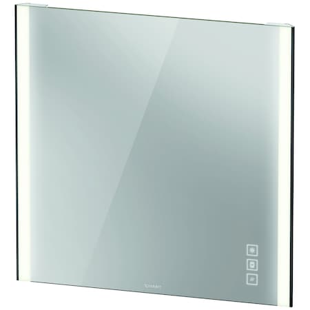 Duravit Xviu Mirror, 32 1/4 X1 5/8 X31 1/2  Black Matt, Light Fields, Square, Touchless Panel XV70420B2B26000